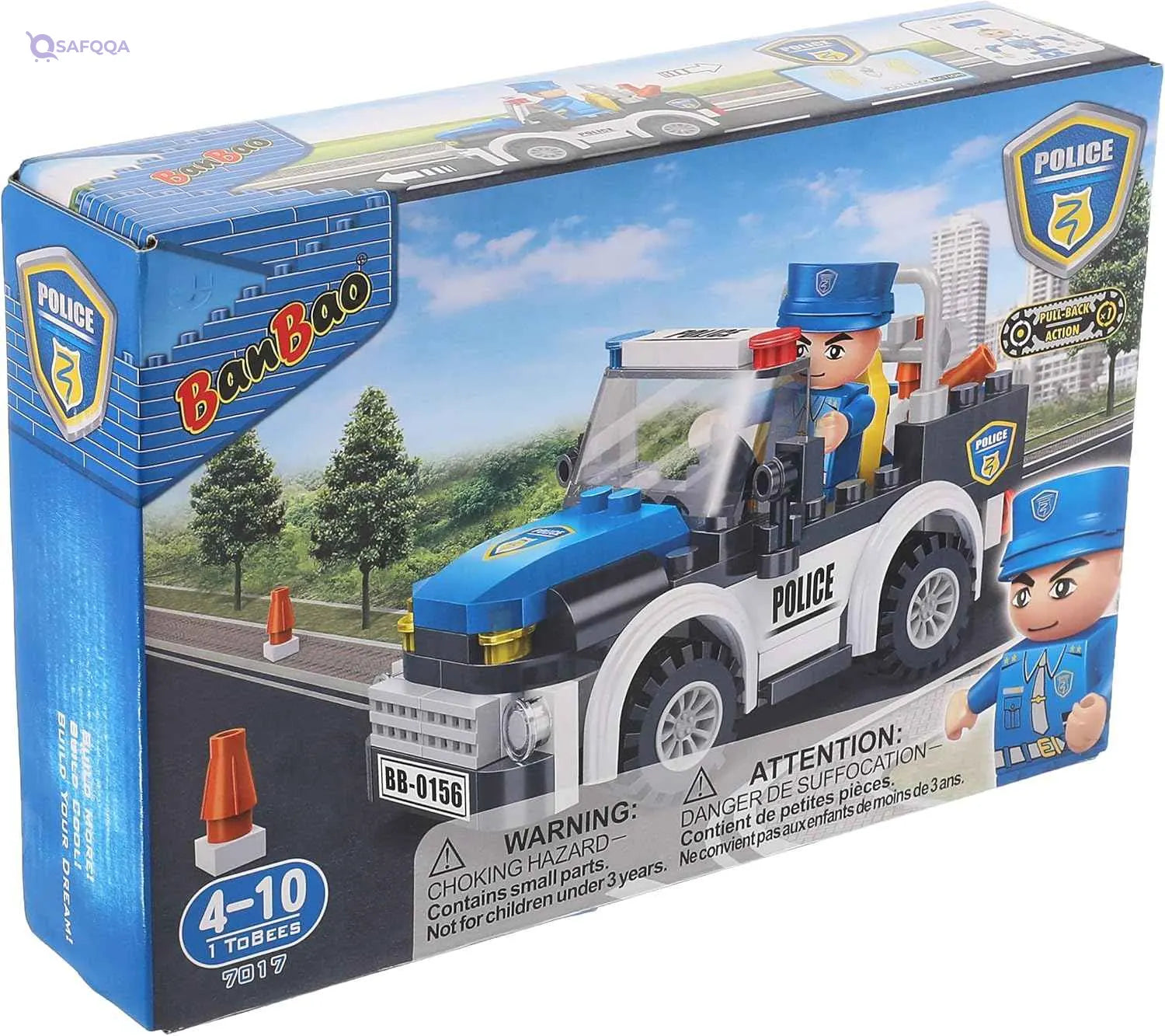 BanBao B7017 Police Car Building Blocks Set - Pretend Play for Kids - Safqqa Egypt