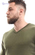 Off Cliff Men’s Plain V-Neck Long Sleeve Casual T-Shirt - Safqqa
