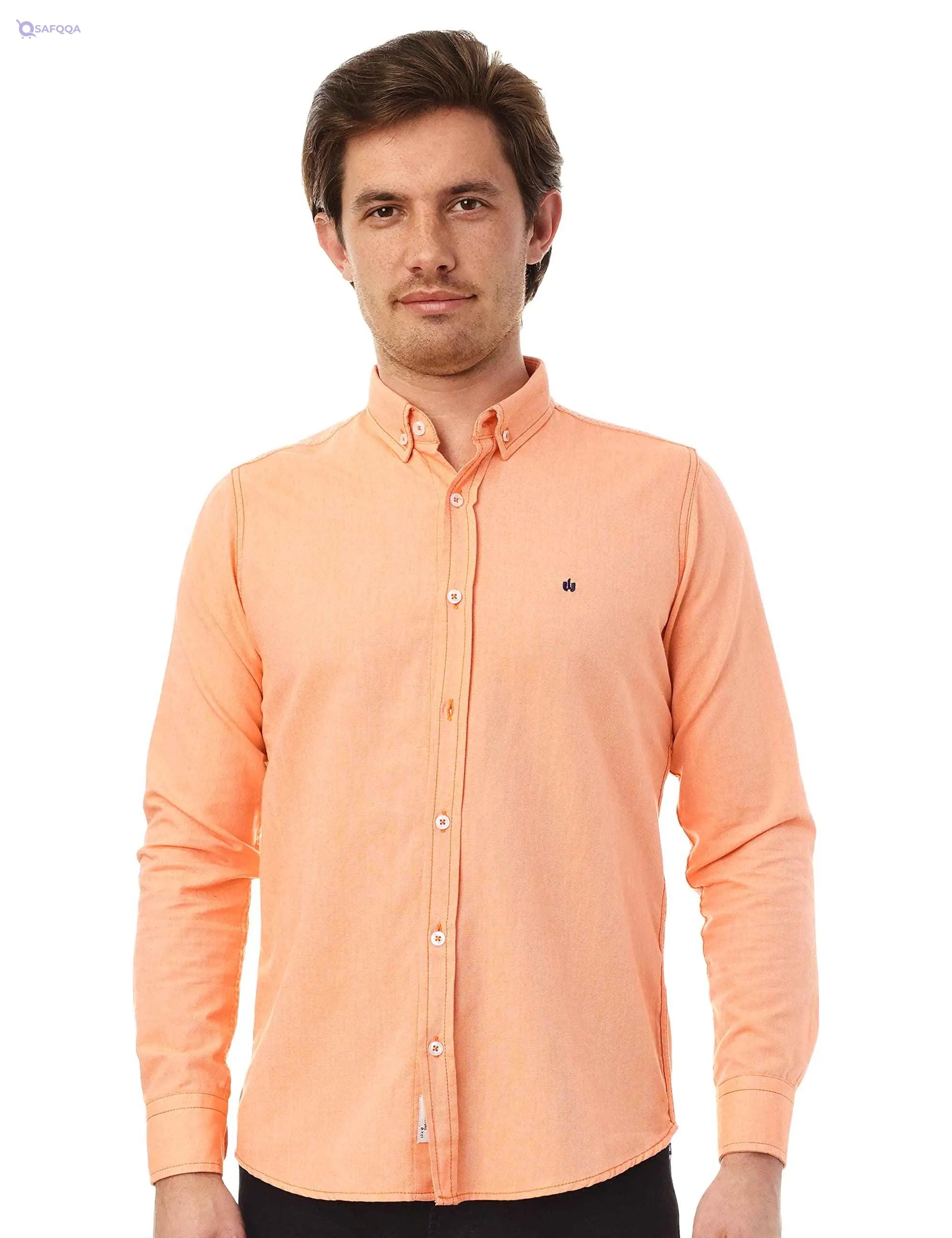 Firewood mens Firewood Basic Logo Shirt,L.Orange Shirt - Safqqa Egypt