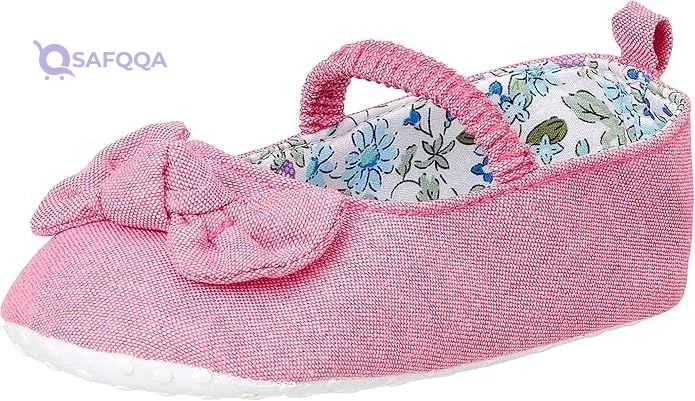 Mix & Max Front Bow Elastic Strap Shoes for Girls - Safqqa Egypt