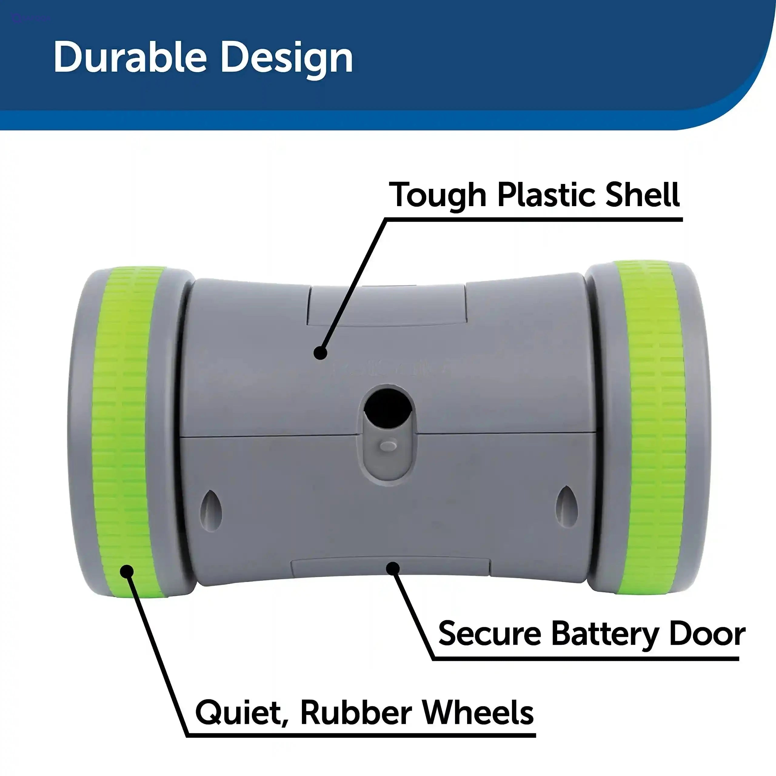 PetSafe Kibble Chase - Electronic & Interactive Dog Treat Dispensing Toy, Encourages Play Time, Adjustable Opening, 10 Minutes Play and Rest, Holds 1/2 Cup of Treats, Durable Plastic - Safqqa Egypt