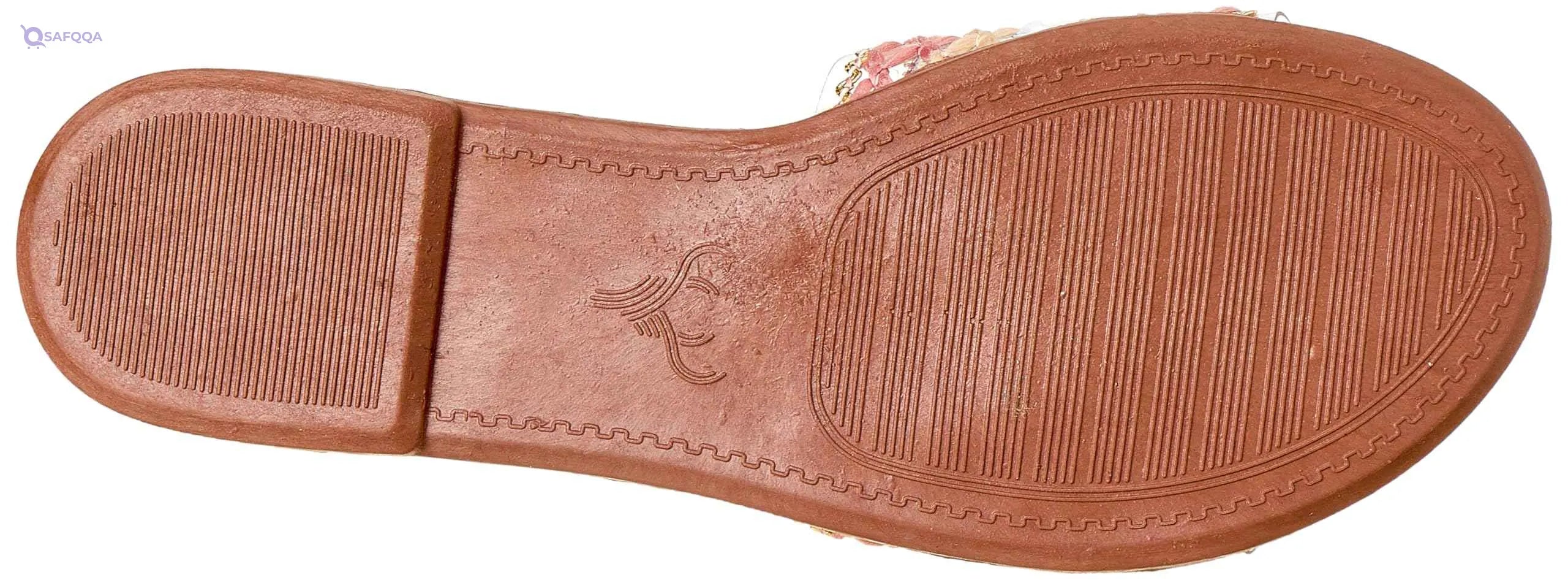 Sway Slides – 1cm Heel, Straw & Canvas with Net Strap Design - Safqqa Egypt