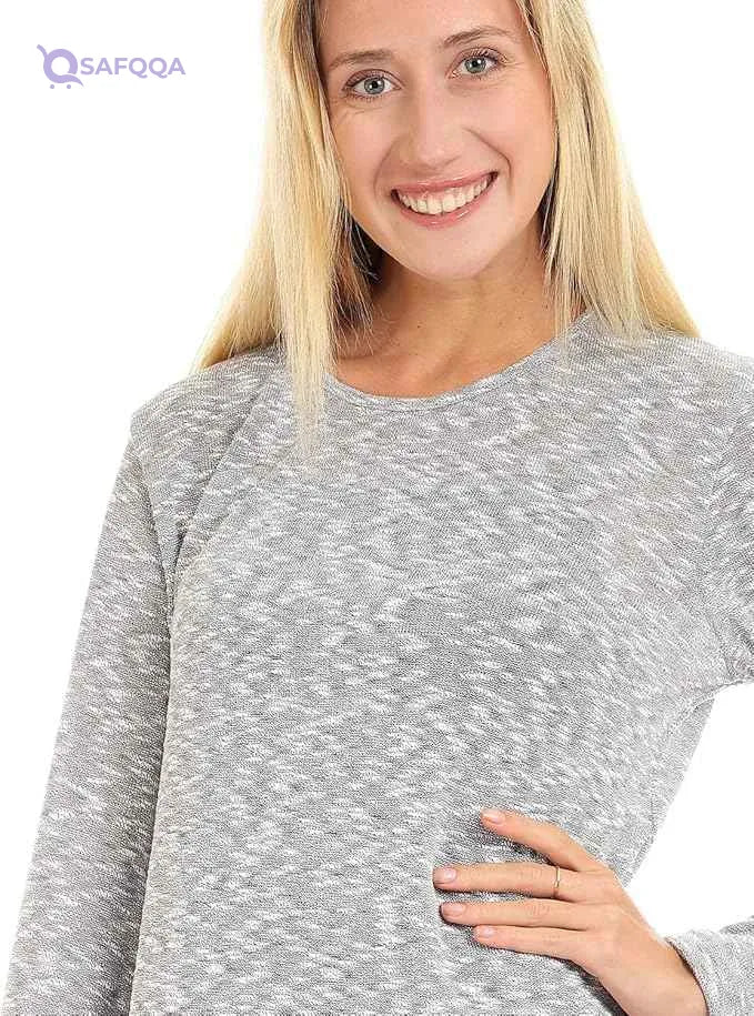 JAMILA Women Decorative Buttons Round Top SHIRT - Safqqa Egypt