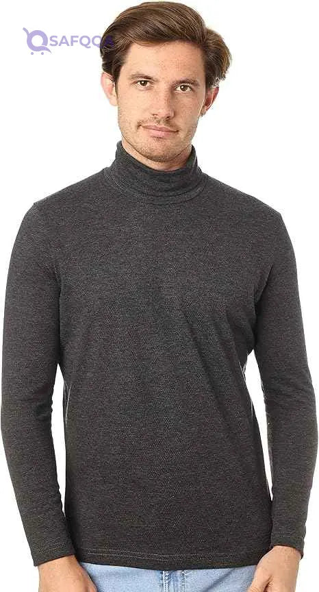 Hero Basic Men's High Collar Popcorn Pullover - 92106 - Safqqa Egypt