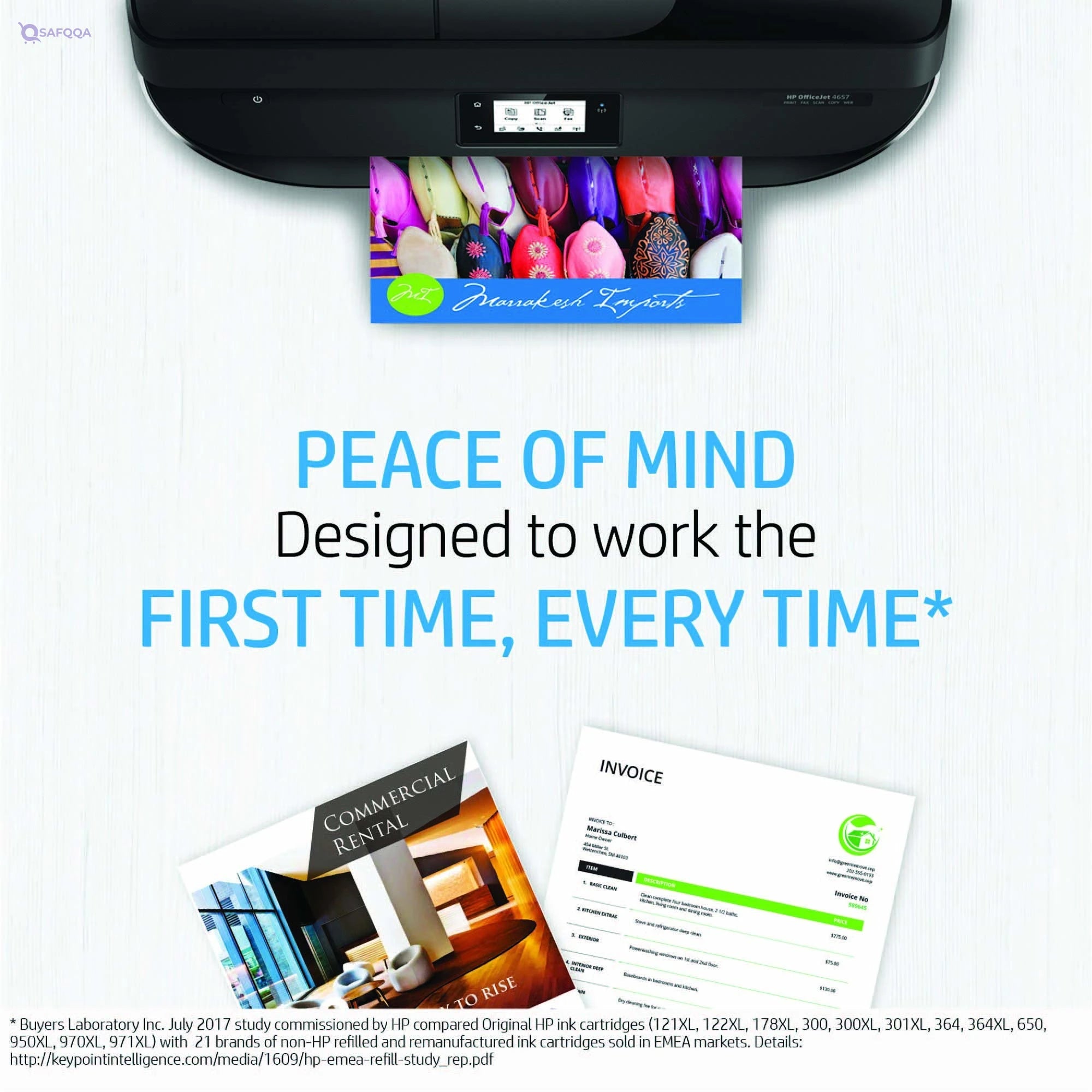 Hp 123 Ink Cartridge - F6v17ae, Black- Damage Box - Safqqa