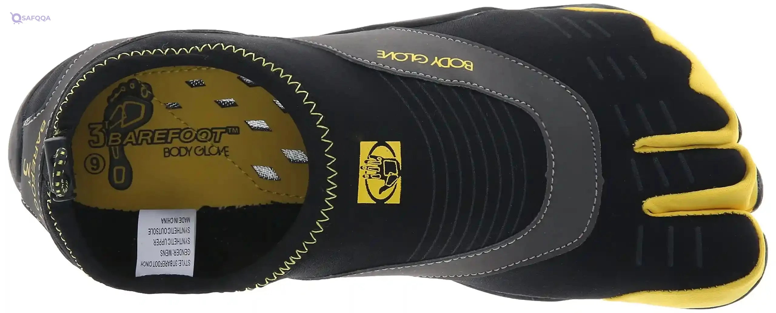 Body Glove Men's 3T Barefoot Cinch Water Shoe, Black Yellow, - Safqqa