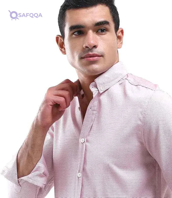 White Rabbit Patterned Classic Collar Full Sleeves Shirt for Men's - Safqqa Egypt
