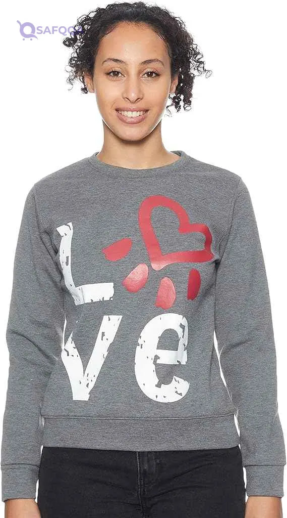 Dockland Women's Printed Crew Neck Sweatshirt (Model 1930) - Safqqa Egypt