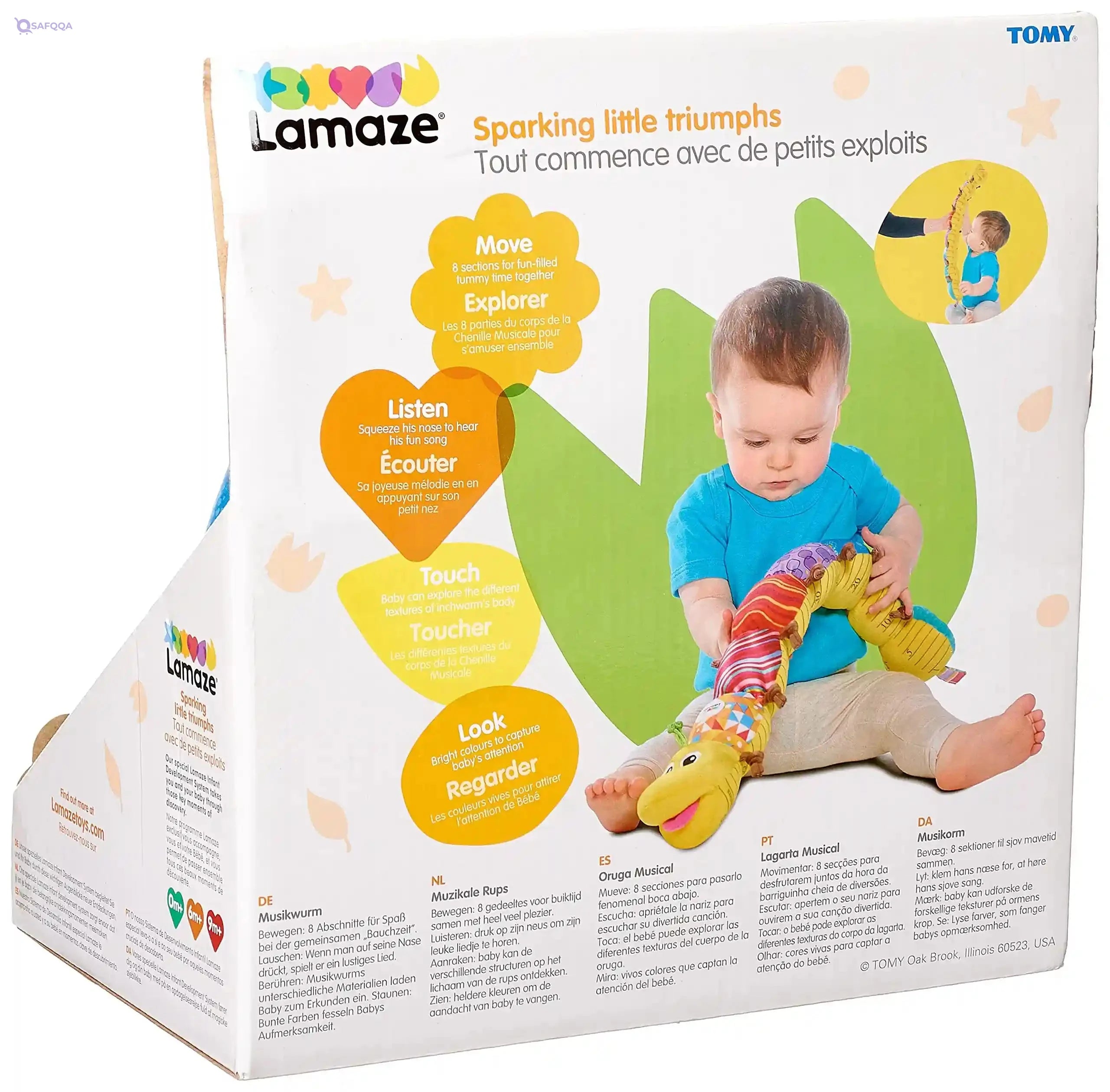 Lamaze Musical Inchworm Stuffed Animal Toy - LC27107 - Safqqa