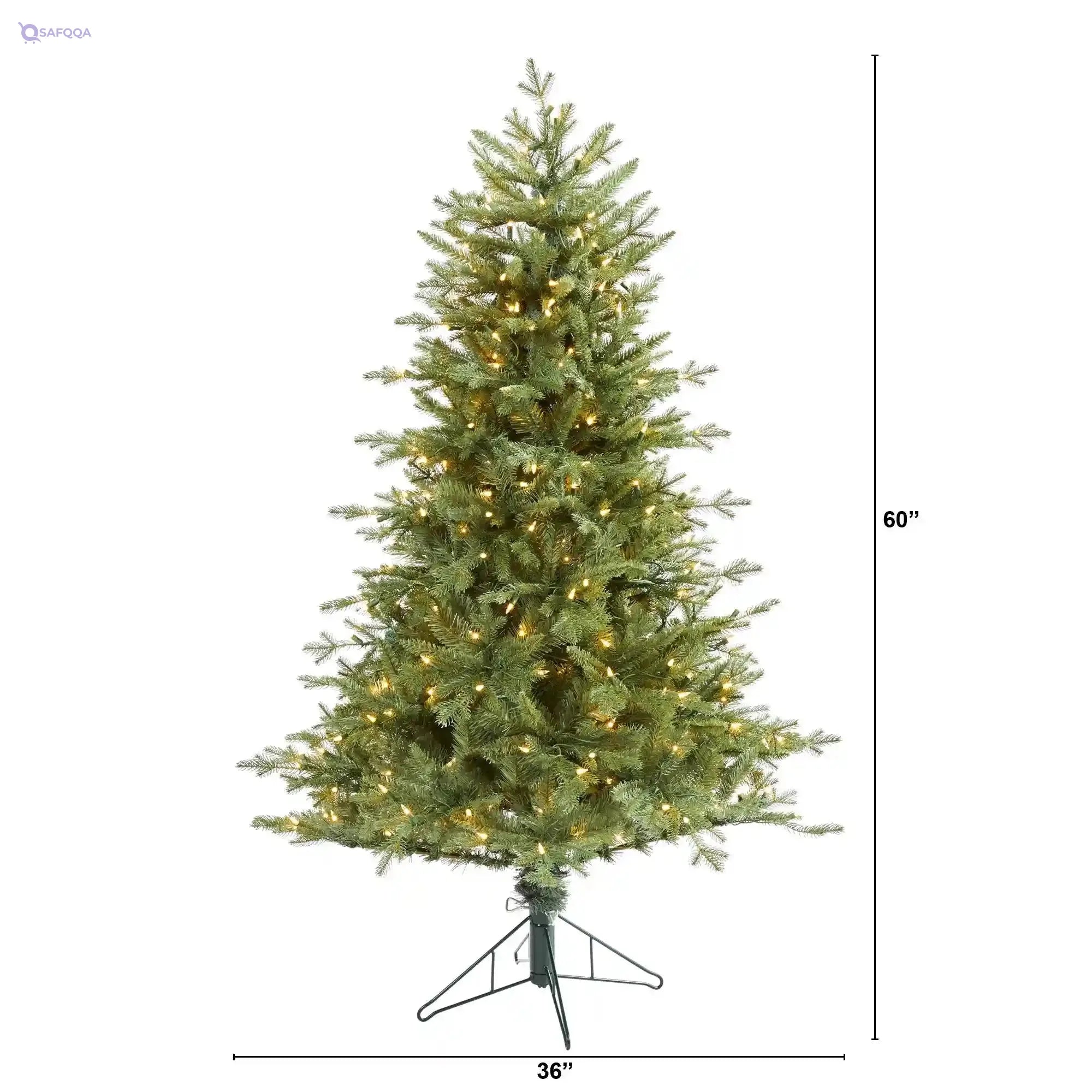 Nearly Natural Artificial Christmas Tree – PVC/PE - Safqqa