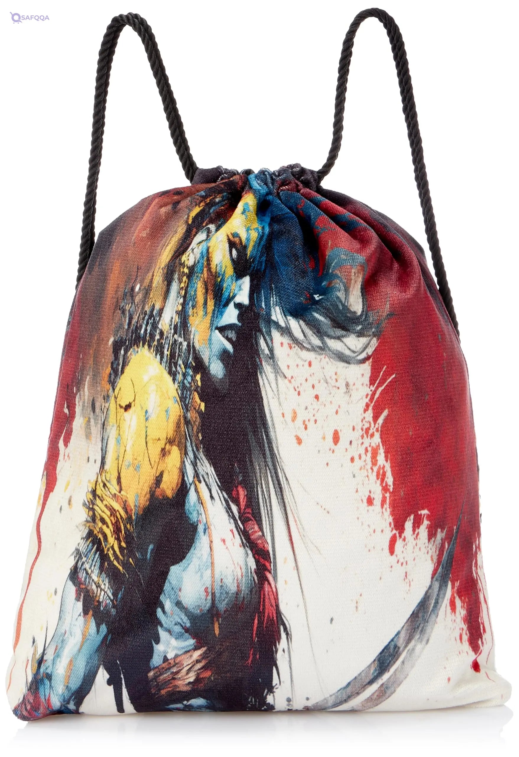 TAT DRAWSTRING BAG - 944, MultiColor, Large - Safqqa