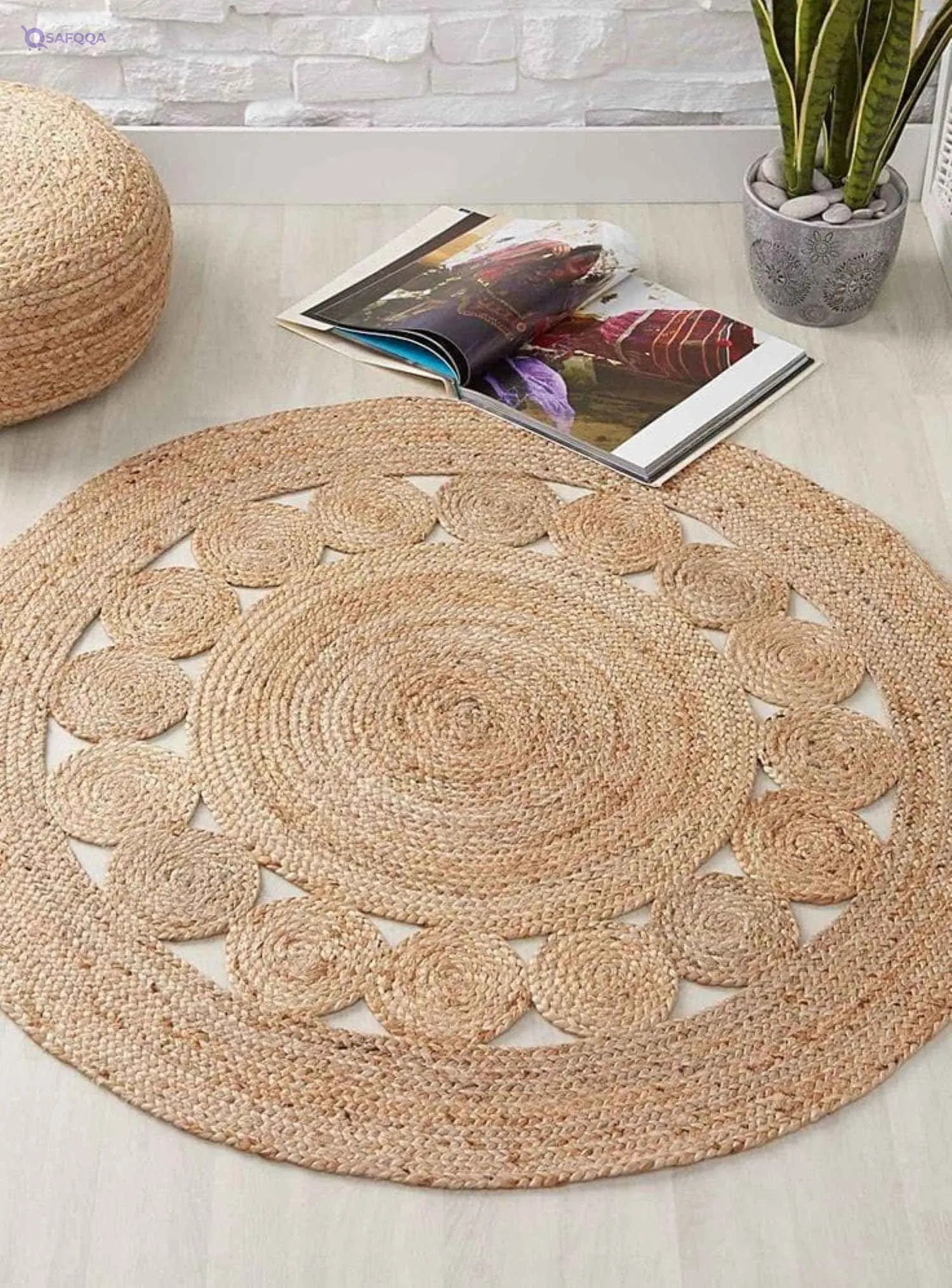 HAYAH LABORATORIES Trendy's/boho decor - Sun Flower Halfa Rug 200CM - Without Box - Safqqa Egypt