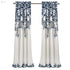 Lush Decor Navy and White Tanisha Curtains Room Darkening Floral Vine Print Design Window Panel Set (Pair), 95" x 52" - Safqqa