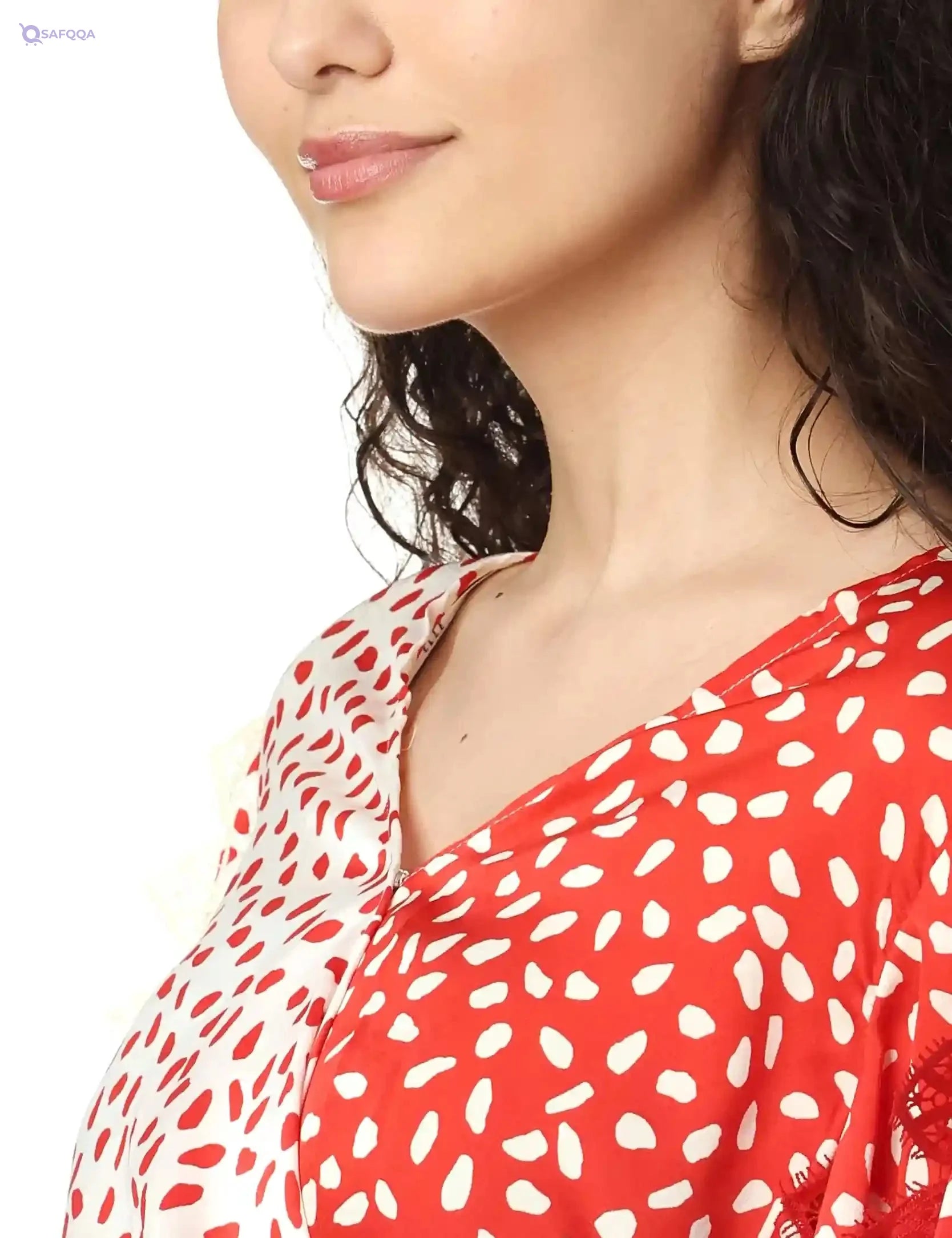 Elle Bishop Sleeves V-Neck Blouse for Women - Safqqa Egypt