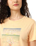 Splash Front Print Short Sleeves Cotton T-Shirt for Women - Safqqa Egypt
