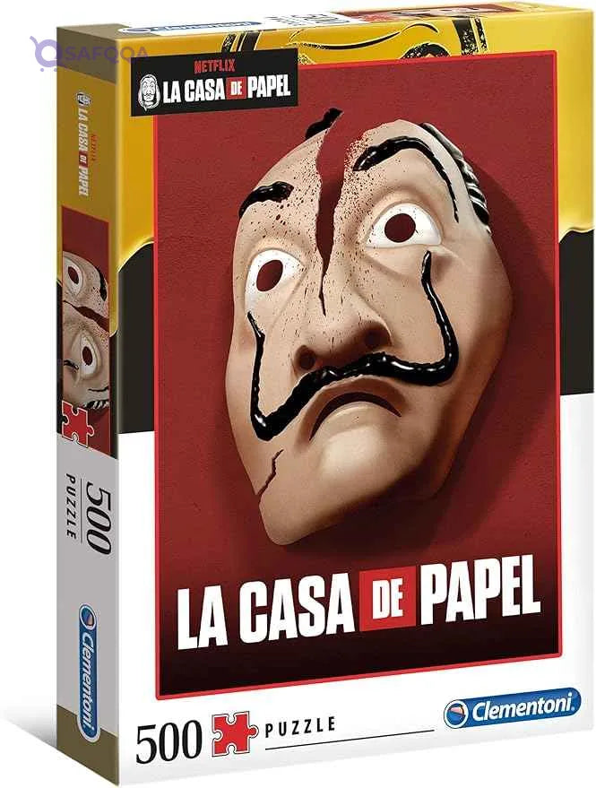 Clementoni - Adult Puzzle Netflix La Casa de Papel Masks, 500 Pieces - Safqqa Egypt