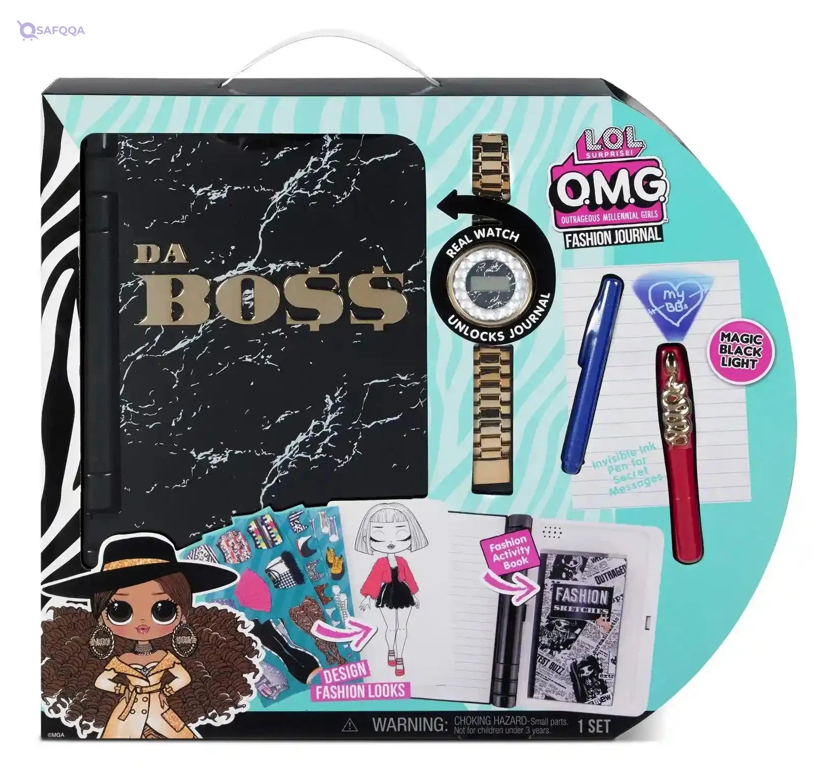 LOL Surprise OMG Fashion Journal – Secret Electronic Password Journal Notebook with Real Watch & Invisible Ink Pen for Storing Your Secrets - Safqqa Egypt