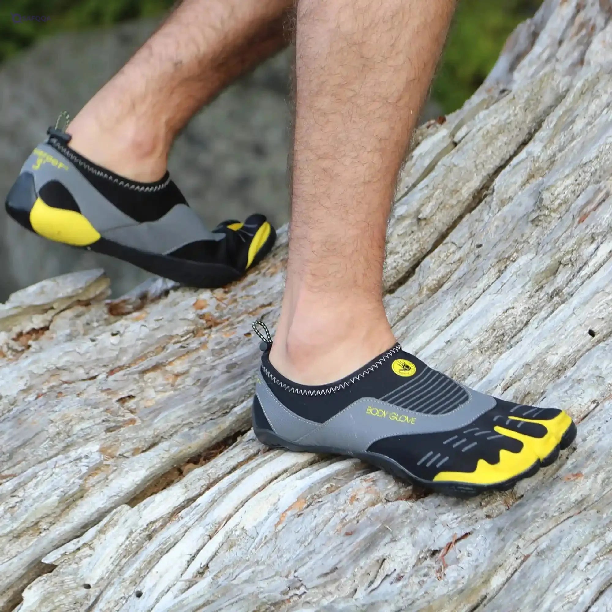 Body Glove Men's 3T Barefoot Cinch Water Shoe, Black Yellow, - Safqqa