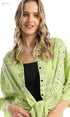 Ravin 97210 Patterned Lime Loose Shirt With Elbow Sleeves - Safqqa Egypt