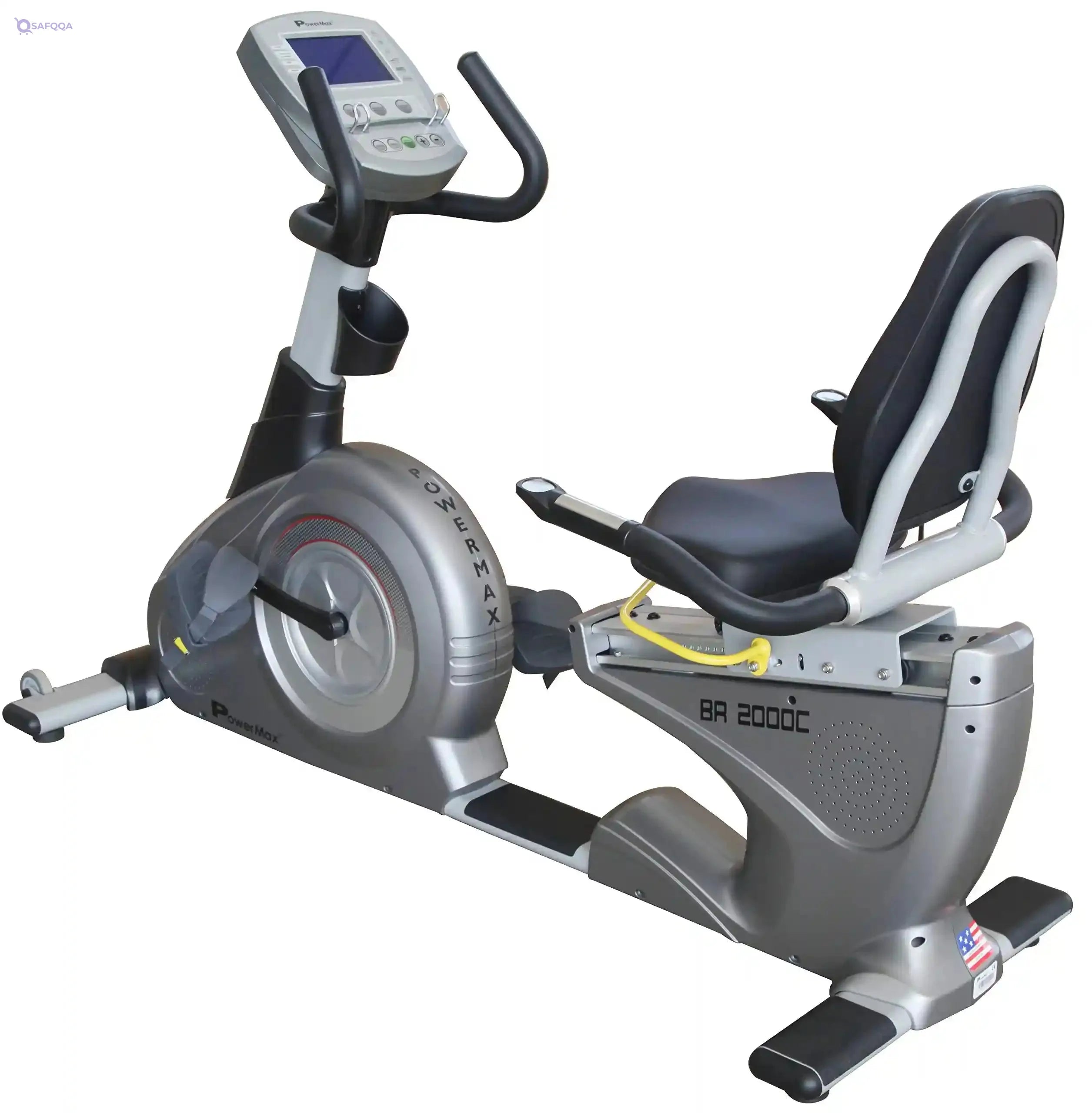 PowerMax Fitness BR-2000C Commercial Recumbent Bike – 14kg Flywheel - Safqqa
