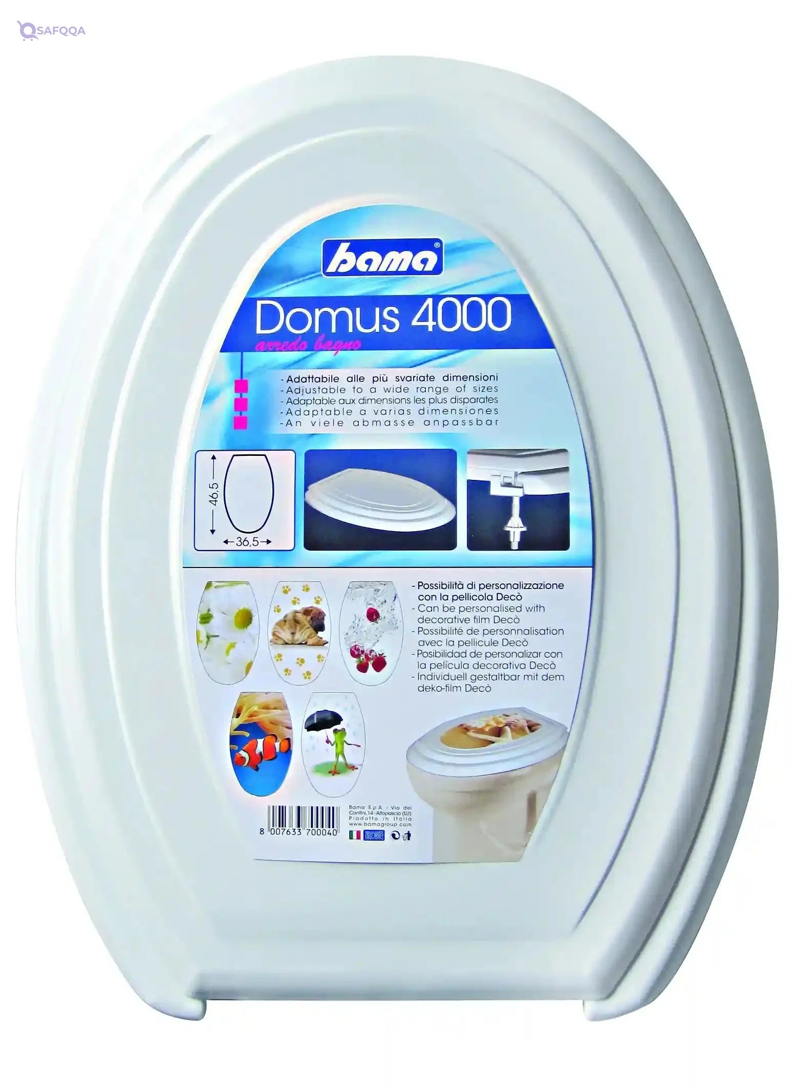 Bama Domus 4000 Toilet Cover-White, One Size - Safqqa Egypt