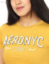 Aeropostale Contrast Print Short Sleeves T-Shirts for Women - Safqqa Egypt