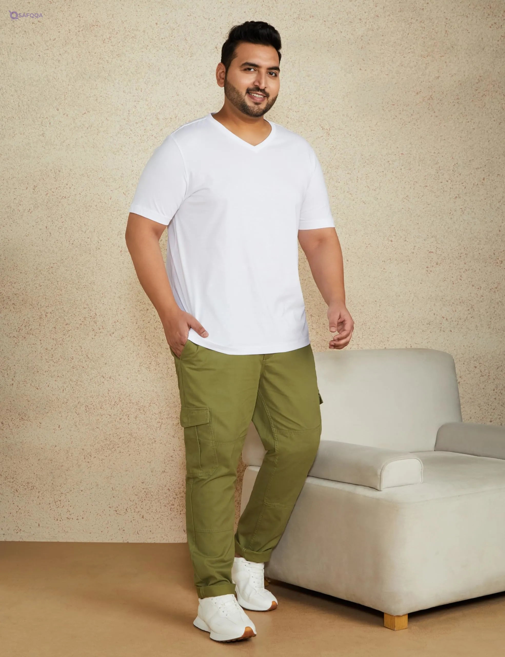 Symbol Men’s Solid Regular Fit T-Shirt – Classic & Comfortable - Safqqa