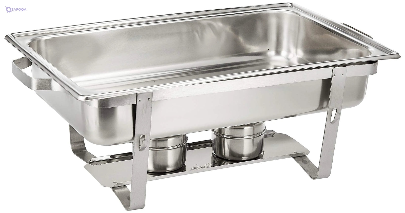 RAJ Double Rectangular Bowl ,Silver Double rectangular design with two compartments - Safqqa