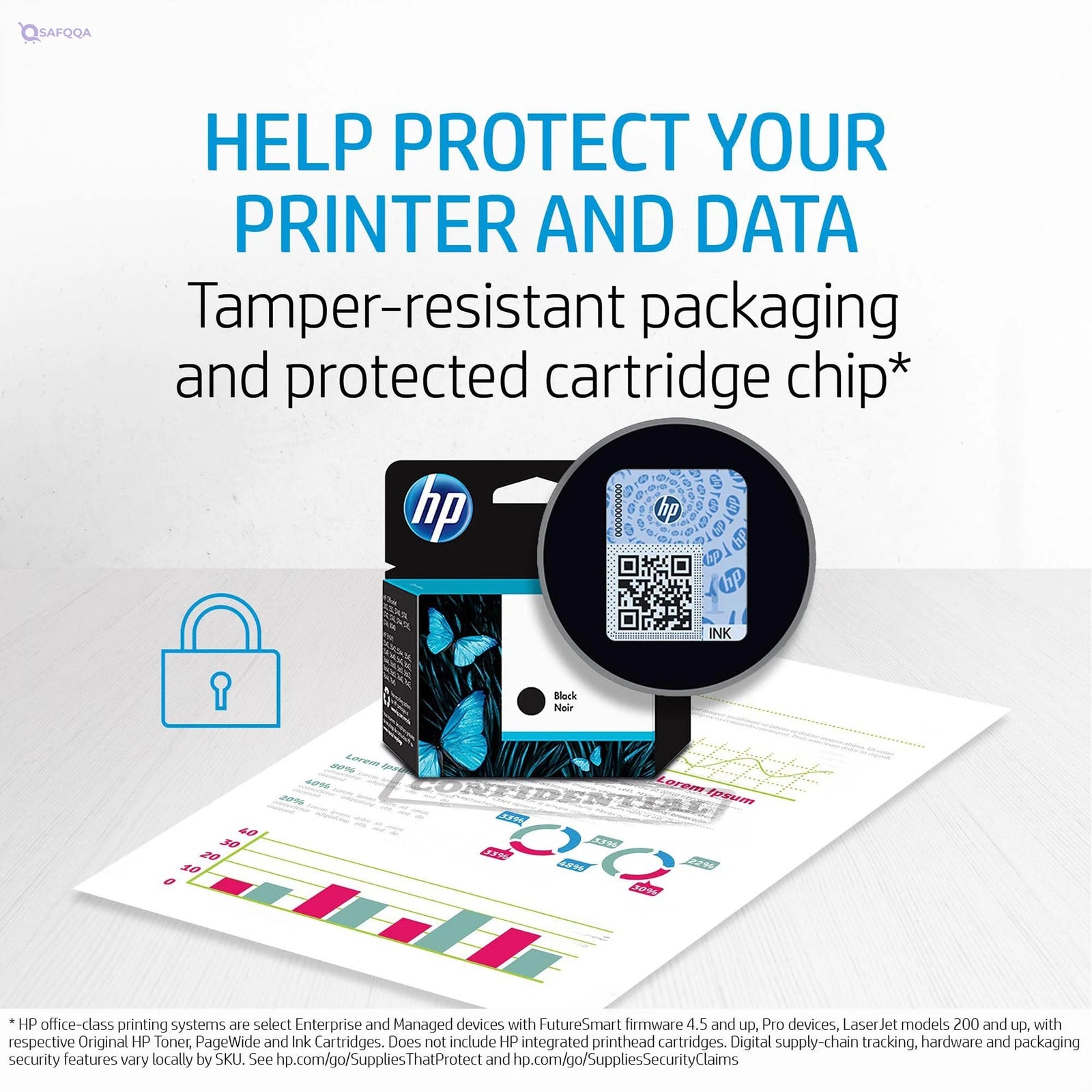 Hp 123 Ink Cartridge - F6v17ae, Black- Damage Box - Safqqa