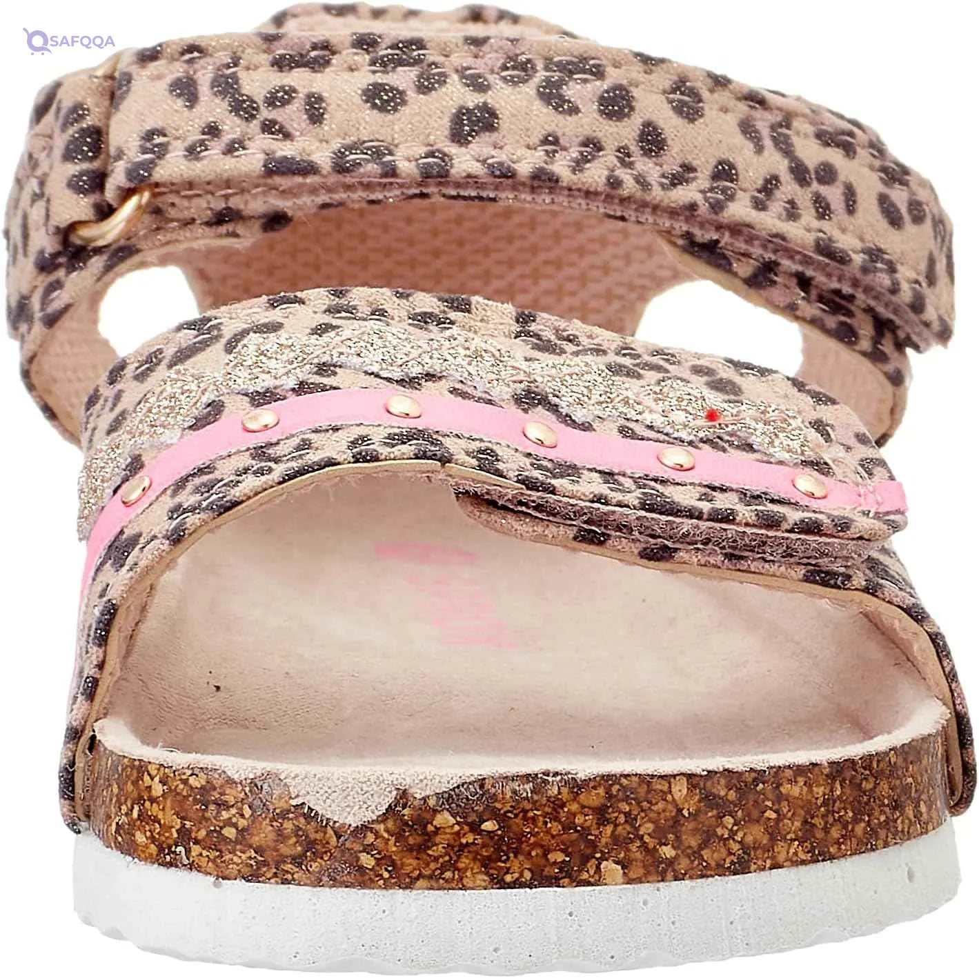 Sprox Leopard-Pattern Velcro-Strap Flat Sandals for Girls - Safqqa Egypt