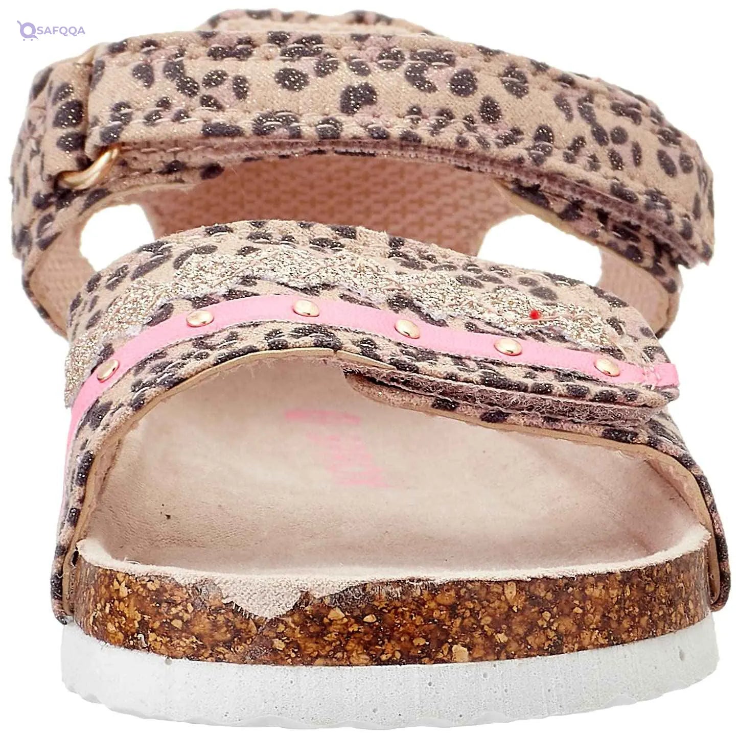 Sprox Leopard-Pattern Velcro-Strap Flat Sandals for Girls - Safqqa Egypt