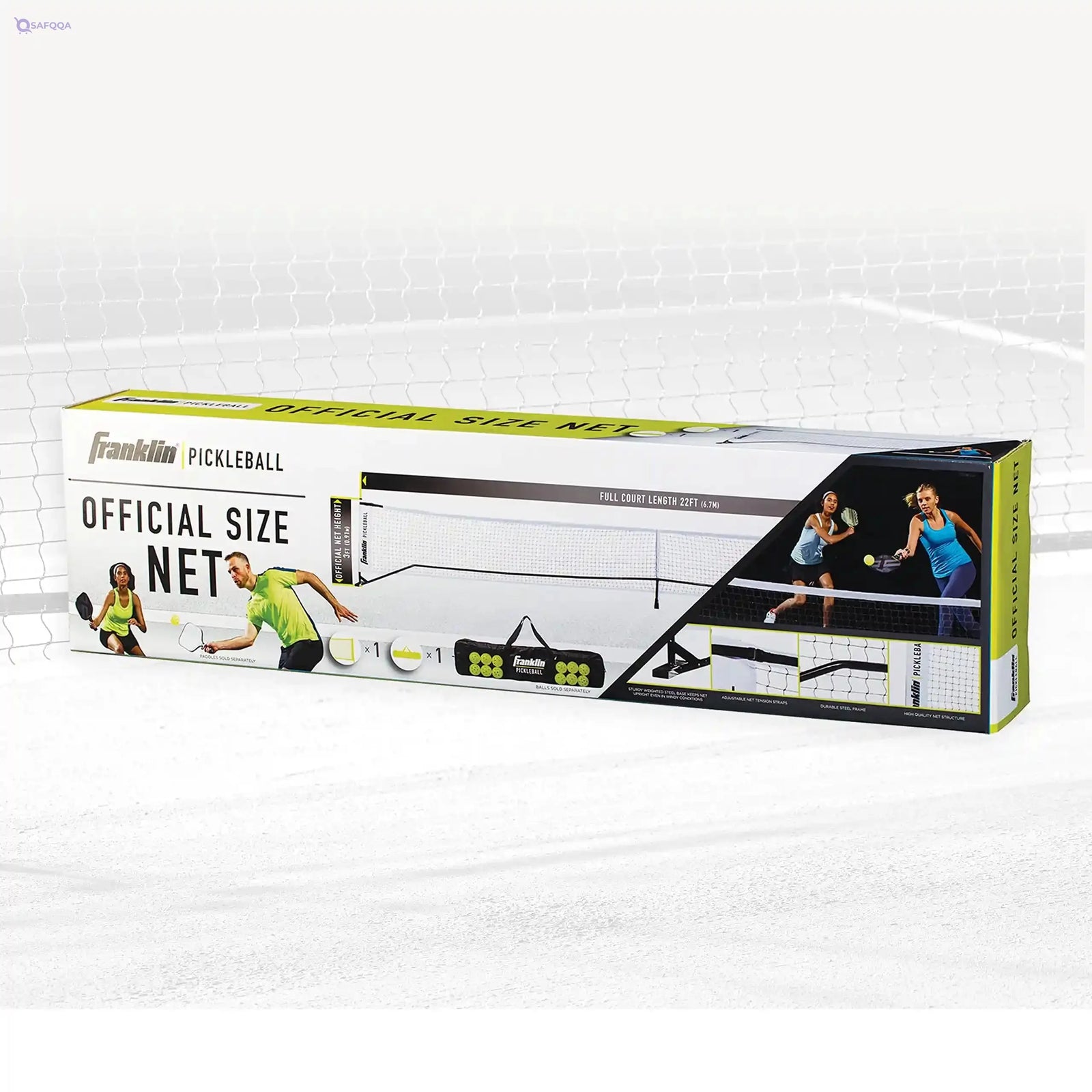 Franklin Sports Pickleball Net - Portable Outdoor 22' Foot Official Regulation Size Court System With Travel Bag - Safqqa