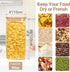 SKY-TOUCH 1 pack 1500ml Glass Food Storage Containers with Bamboo Lid,Clear Square Kitchen Container Sets, Stackable Glass Pantry Food Canisters for kitchen Counter, Candy, Cookie, Rice, Cereal - Safqqa