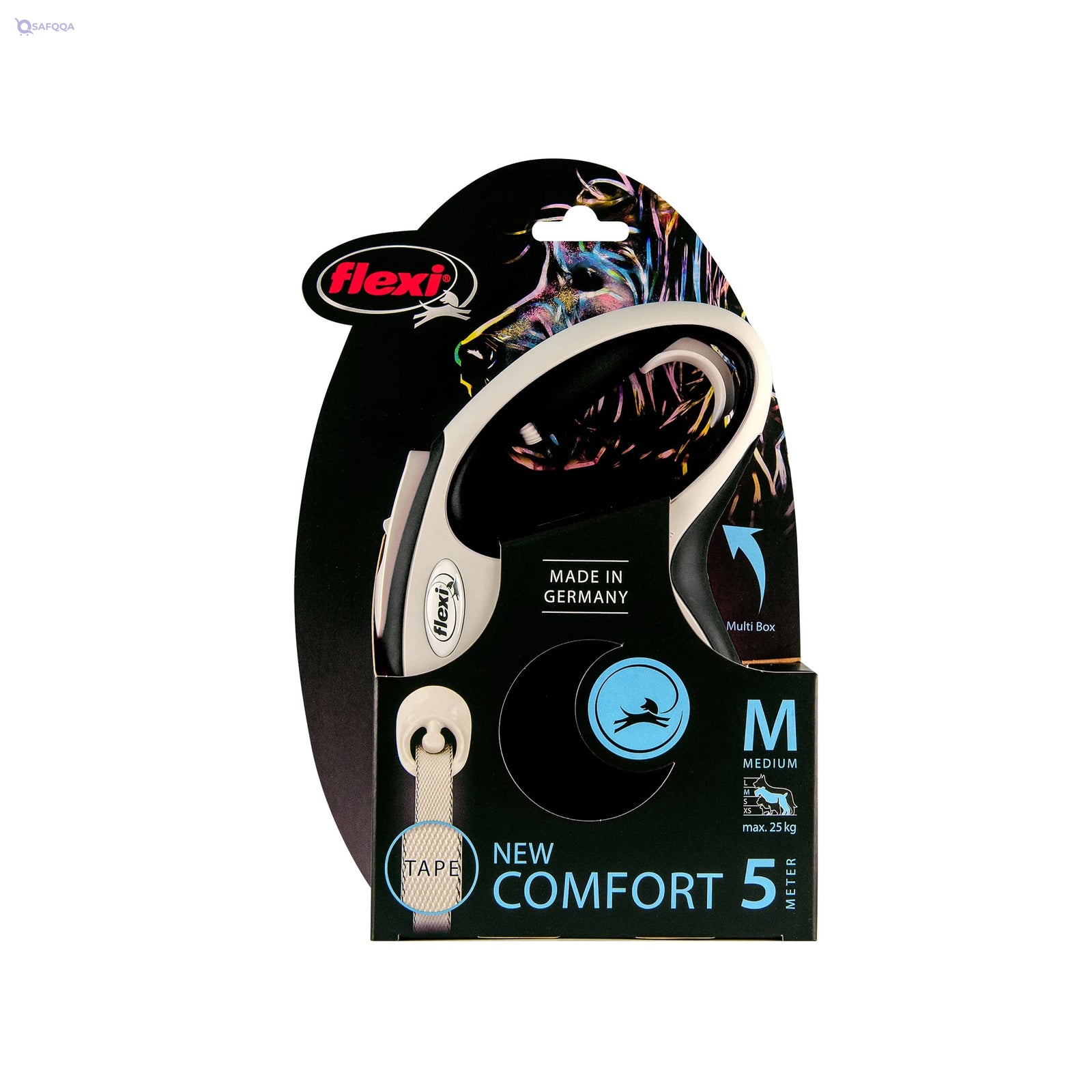 Flexi Tape 5m black For Dog - Safqqa