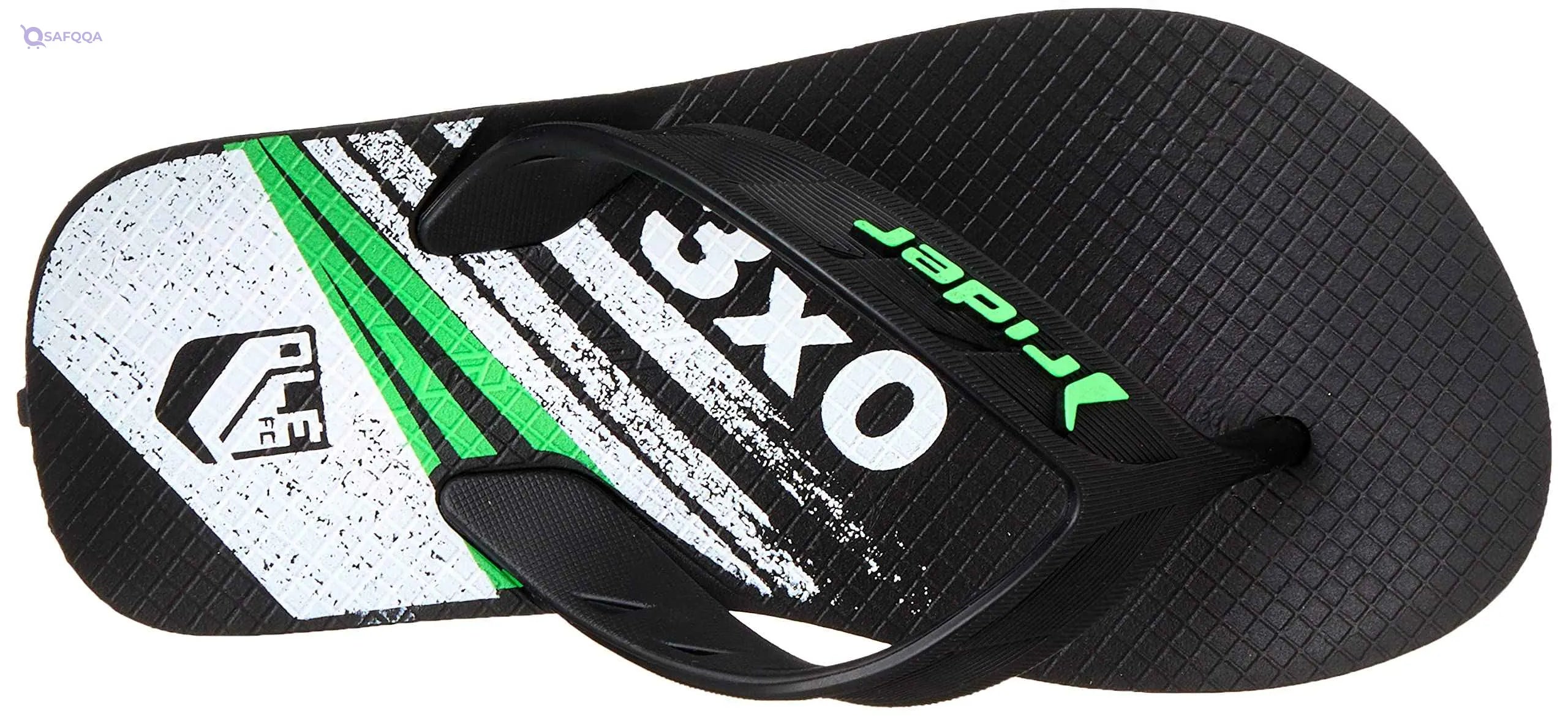 Rider Rubber Flip Flop - Black/Green - Safqqa Egypt