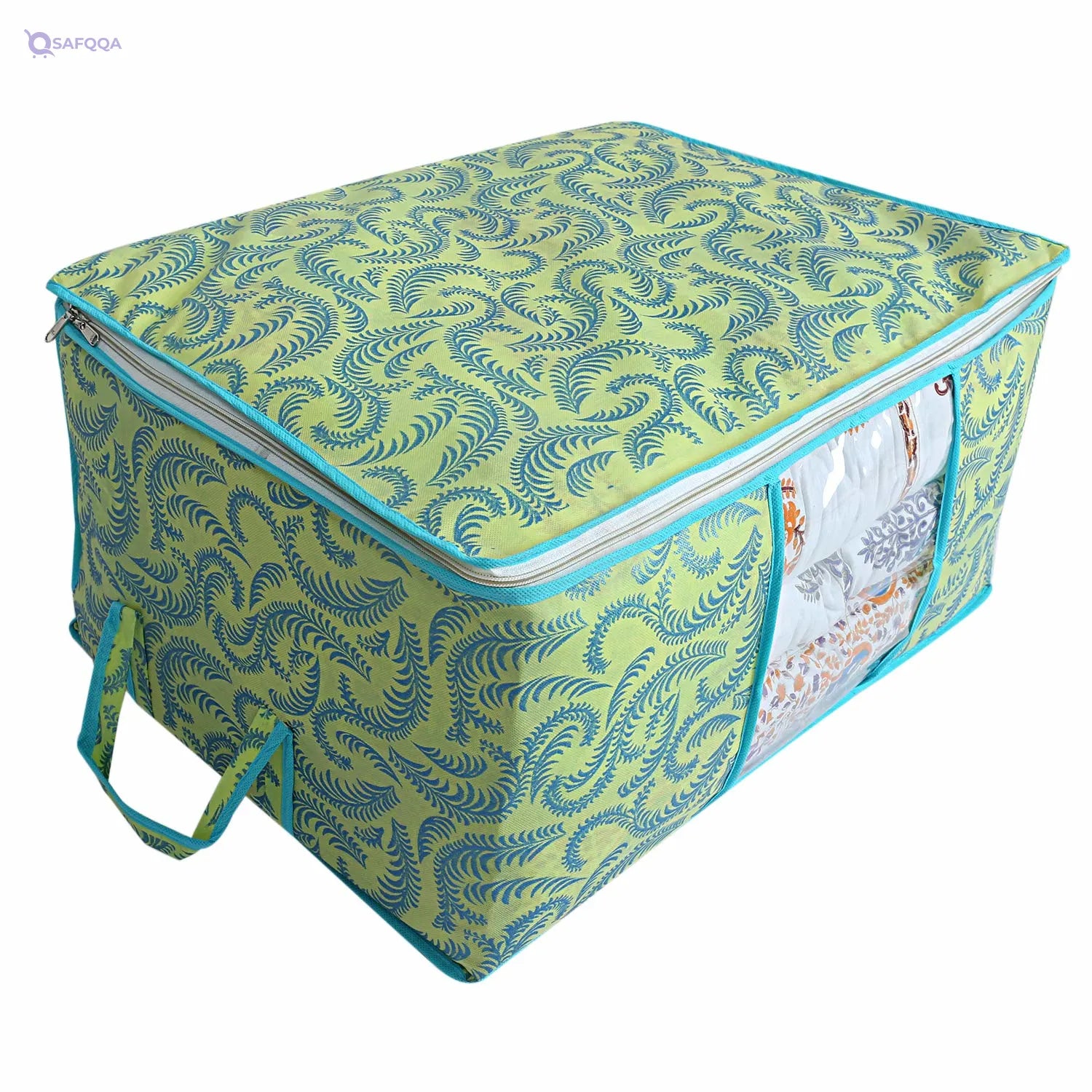 Kuber Industries Metallic Print Under-Bed Storage Bag - Safqqa