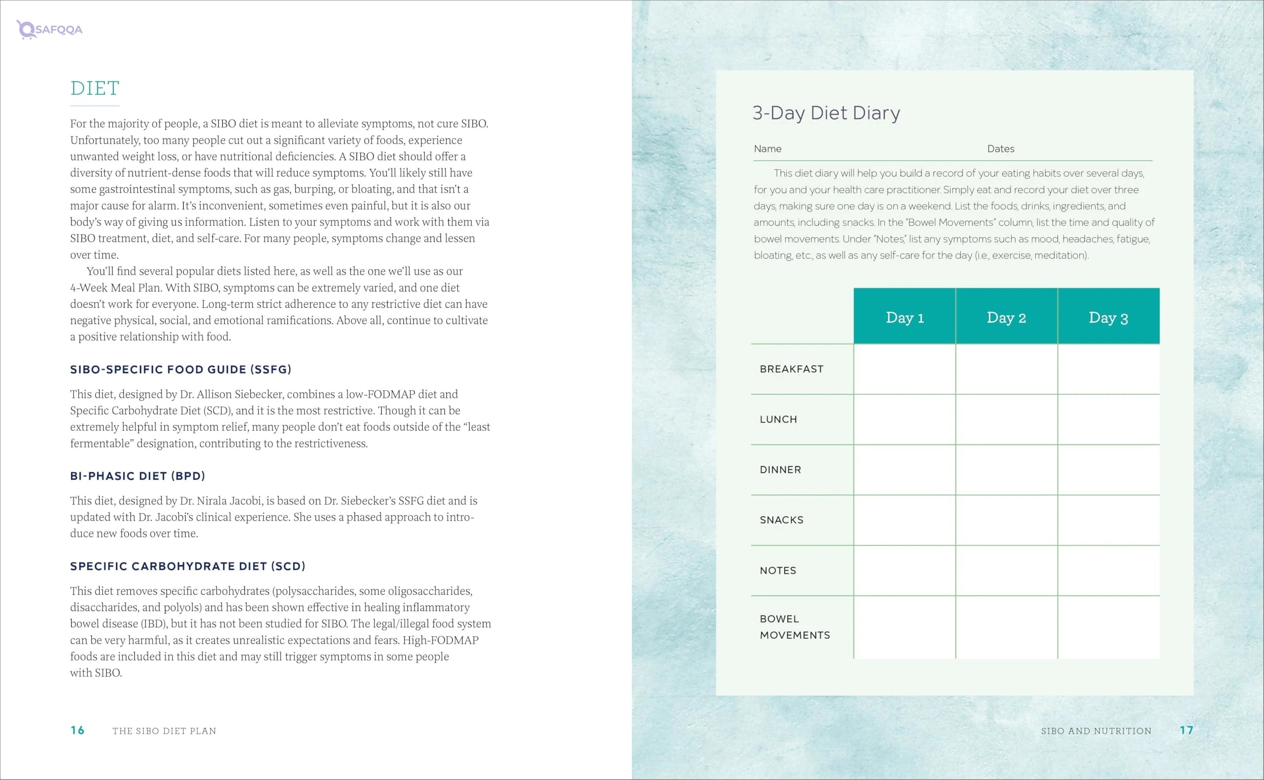 The SIBO Diet Plan: Four Weeks to Relieve Symptoms and Manage SIBO - Safqqa