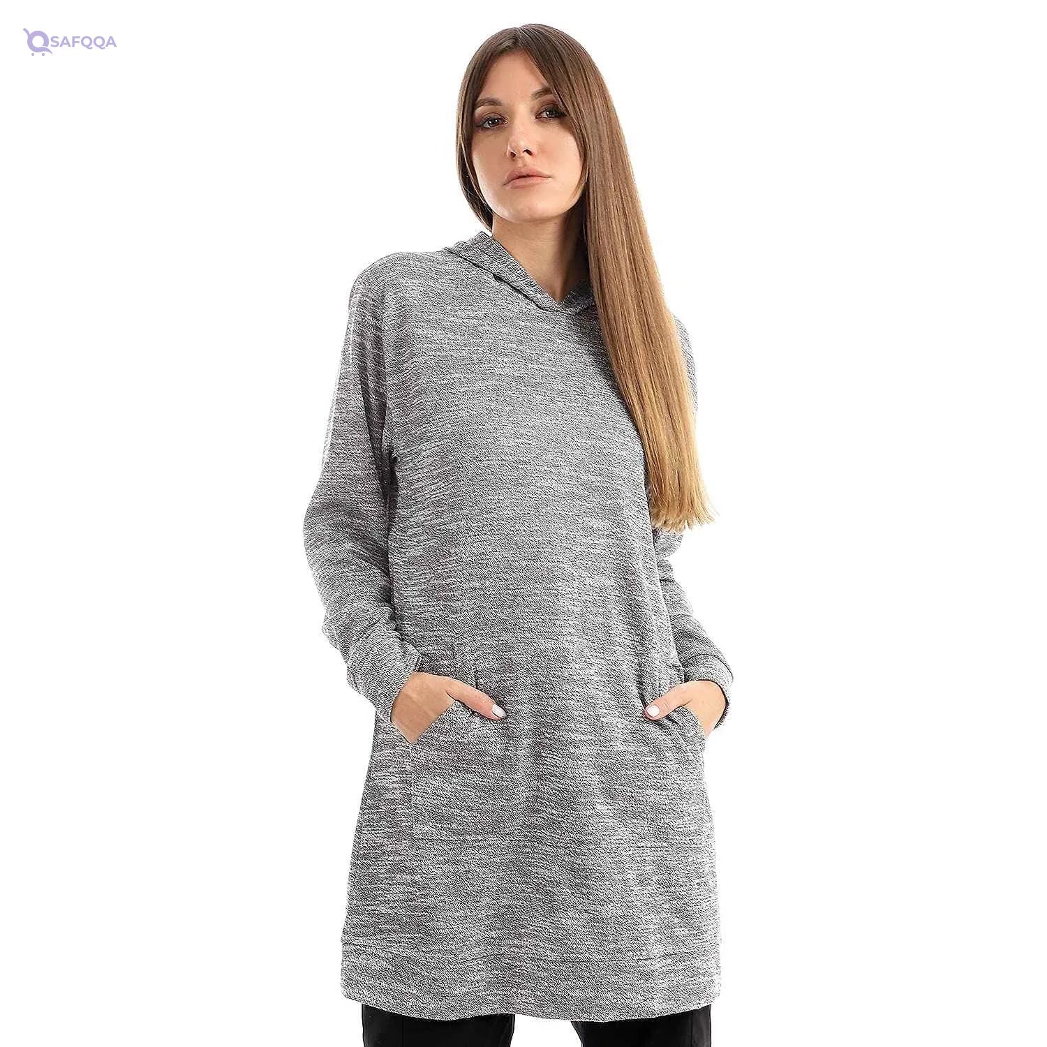 KADY Plain Over Sized Hoodie With Kangaro Pocket For Women,Durable stitching for long-lasting use. - Safqqa