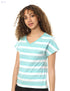 Dockland Stripped T-Shirt For Women,Classic striped design for a timeless look. - Safqqa