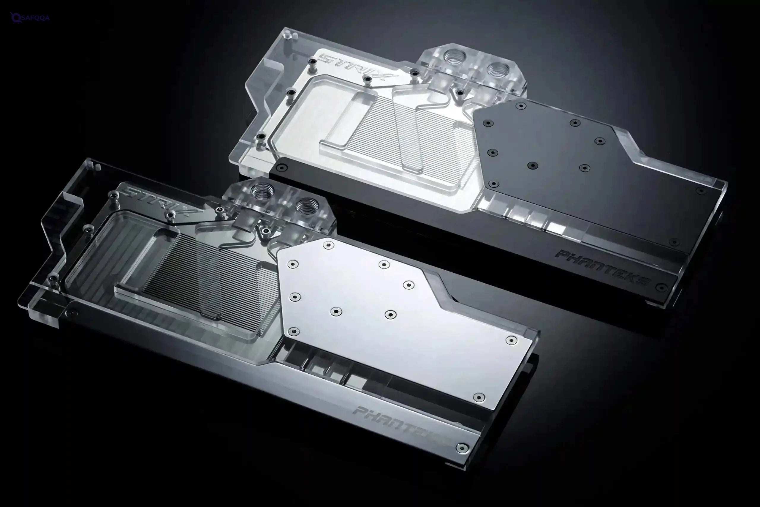 Phanteks (PH-GB2080TiAS_CR01) Glacier G2080Ti Strix GPU Full Waterblock for RTX 2080/2080Ti - Nickel-Plated, Acrylic, Addressable RGB, Mirror Chrome - Safqqa