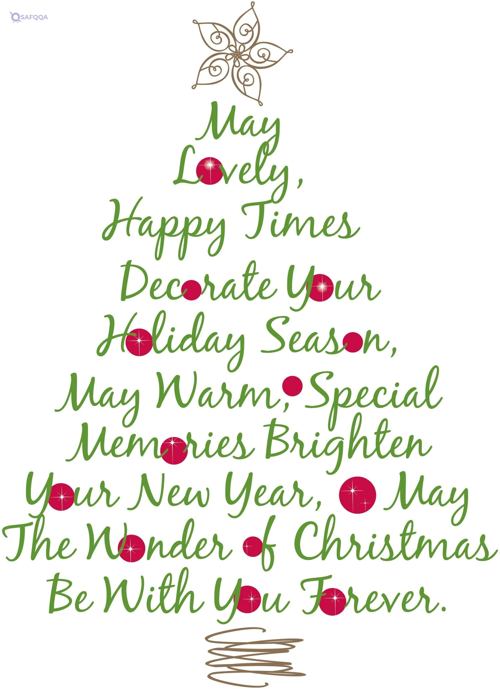 RoomMates Christmas Tree Quote Peel & Stick Giant Wall Decal - Safqqa