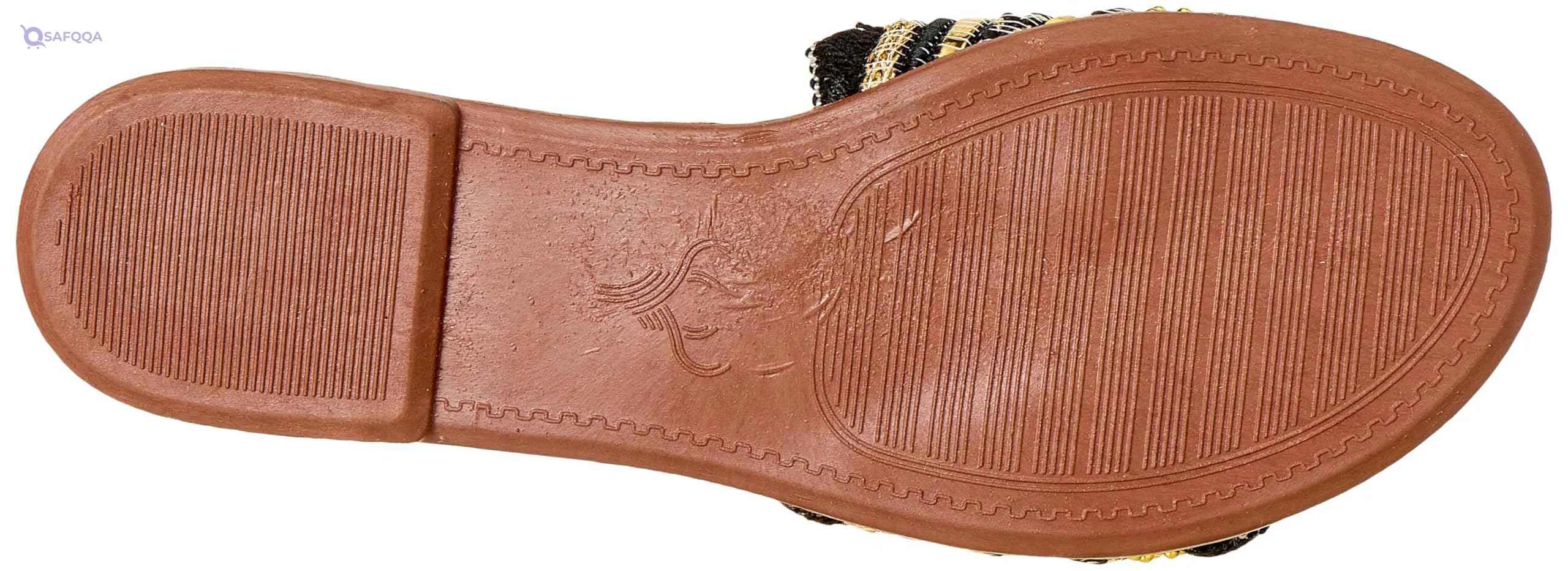 "SWAY 1cm Slippers – Lace Fabric with Arabesque Style Embroidery Strap" - Safqqa Egypt