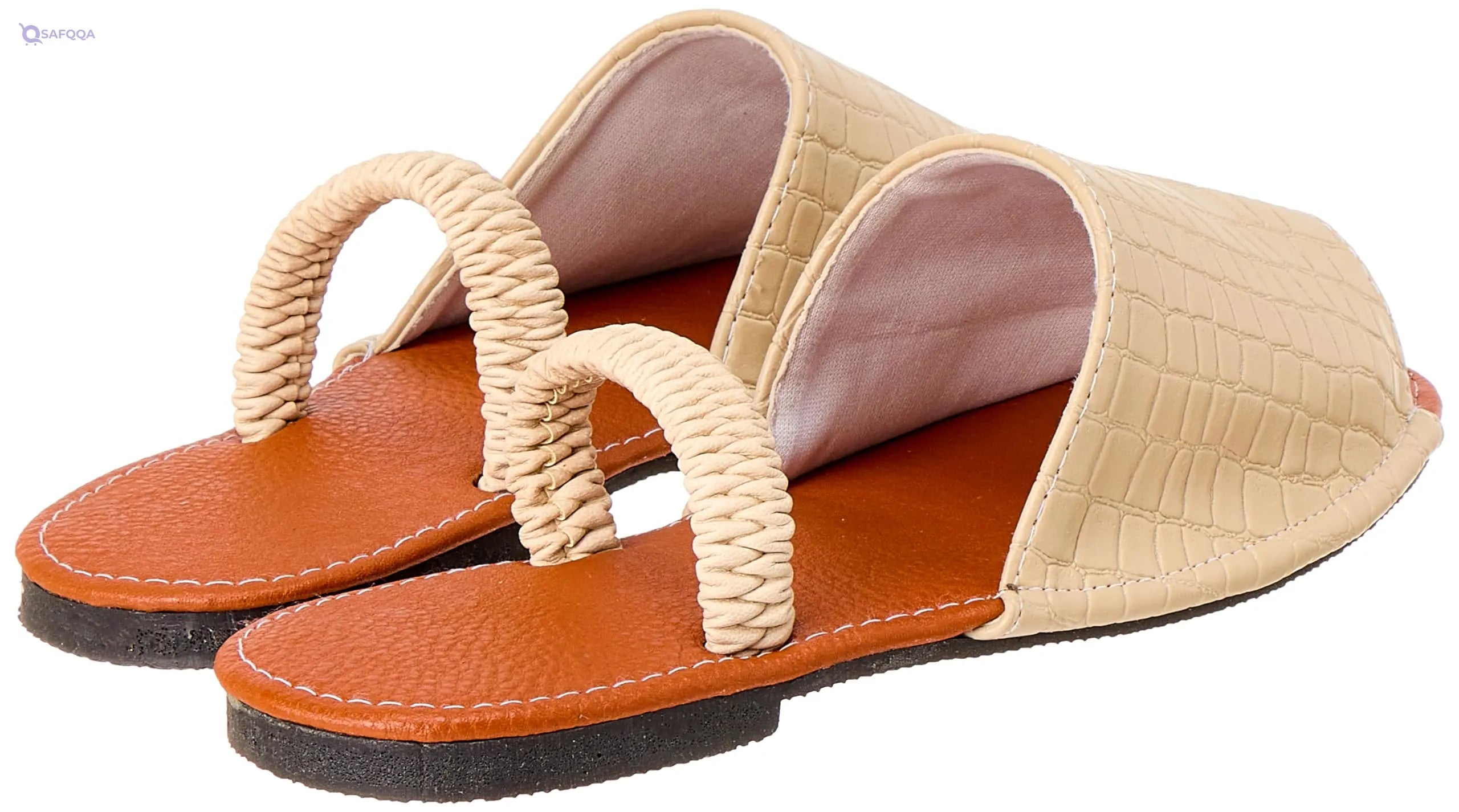 OX womens OX Faux Leather Slides For Women OX1036 Flip-Flop - Safqqa