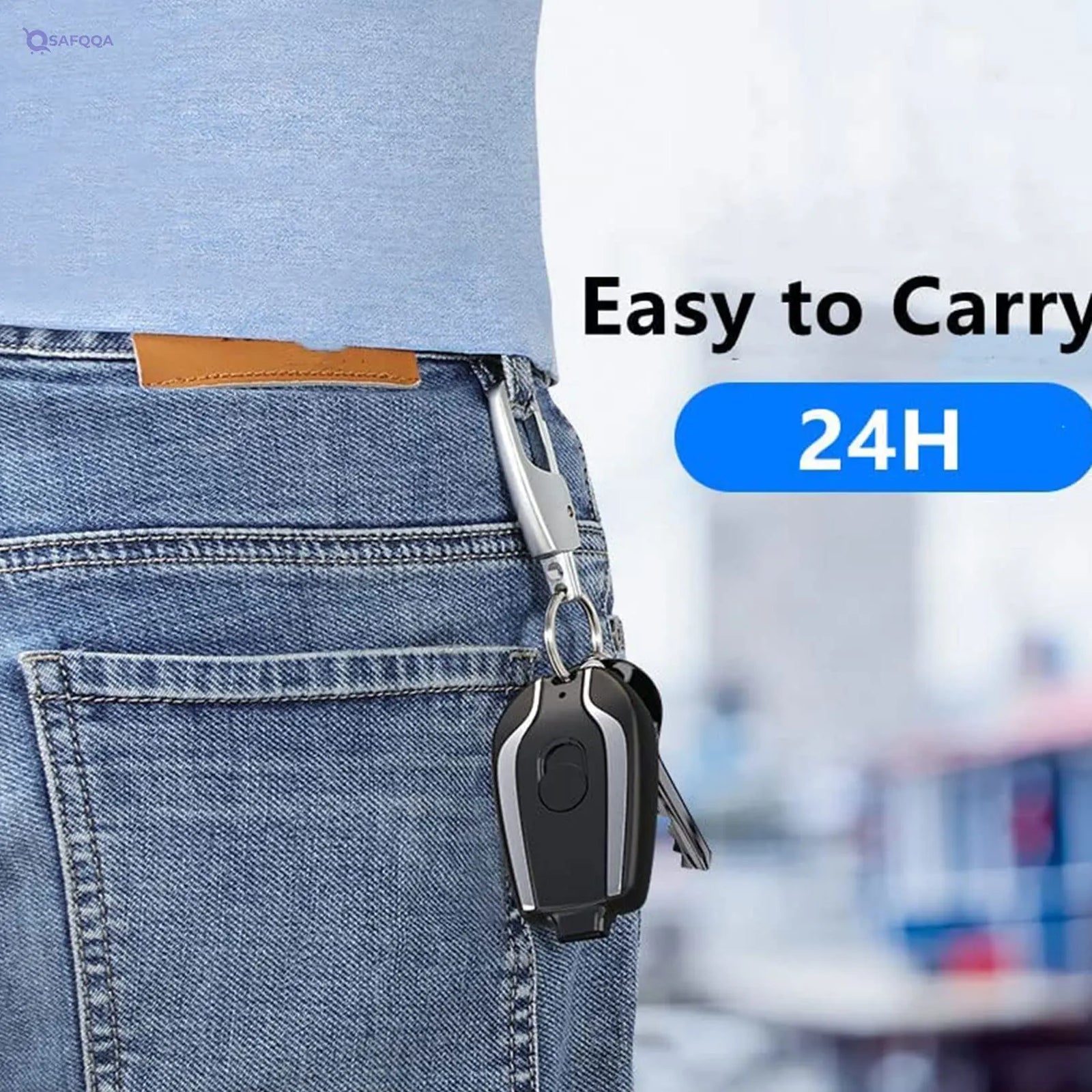 1500mAh Mini Power Emergency Pod – Portable Keychain Charger for iPhone & Type-C - Safqqa