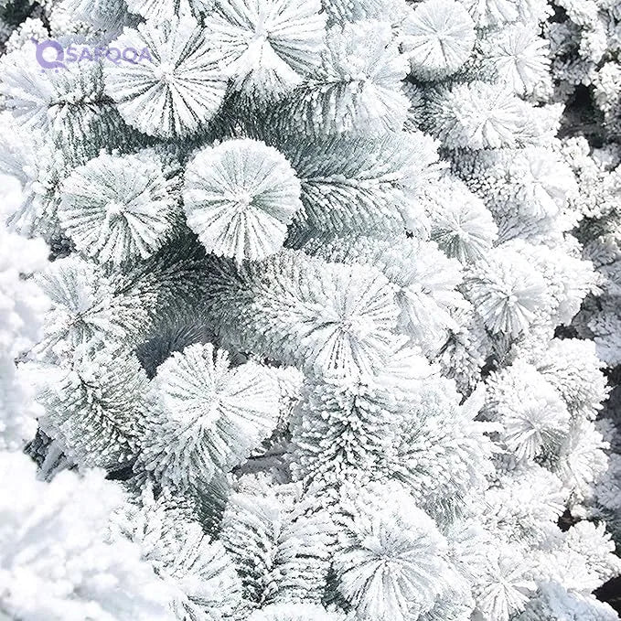 Foldable Snow-Covered Pine Christmas Tree – Elegant Winter Decoration - Safqqa