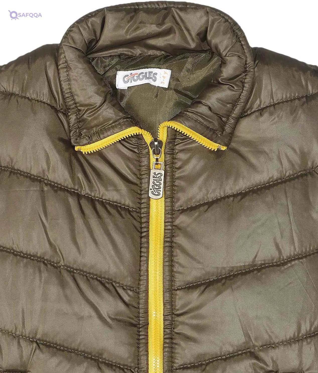 Giggles Quilted Side Pockets Contrast Zip Vest for Boys - Safqqa Egypt