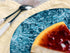 7-Piece Dessert Set – Porcelain, Marble Black Turquoise - Safqqa
