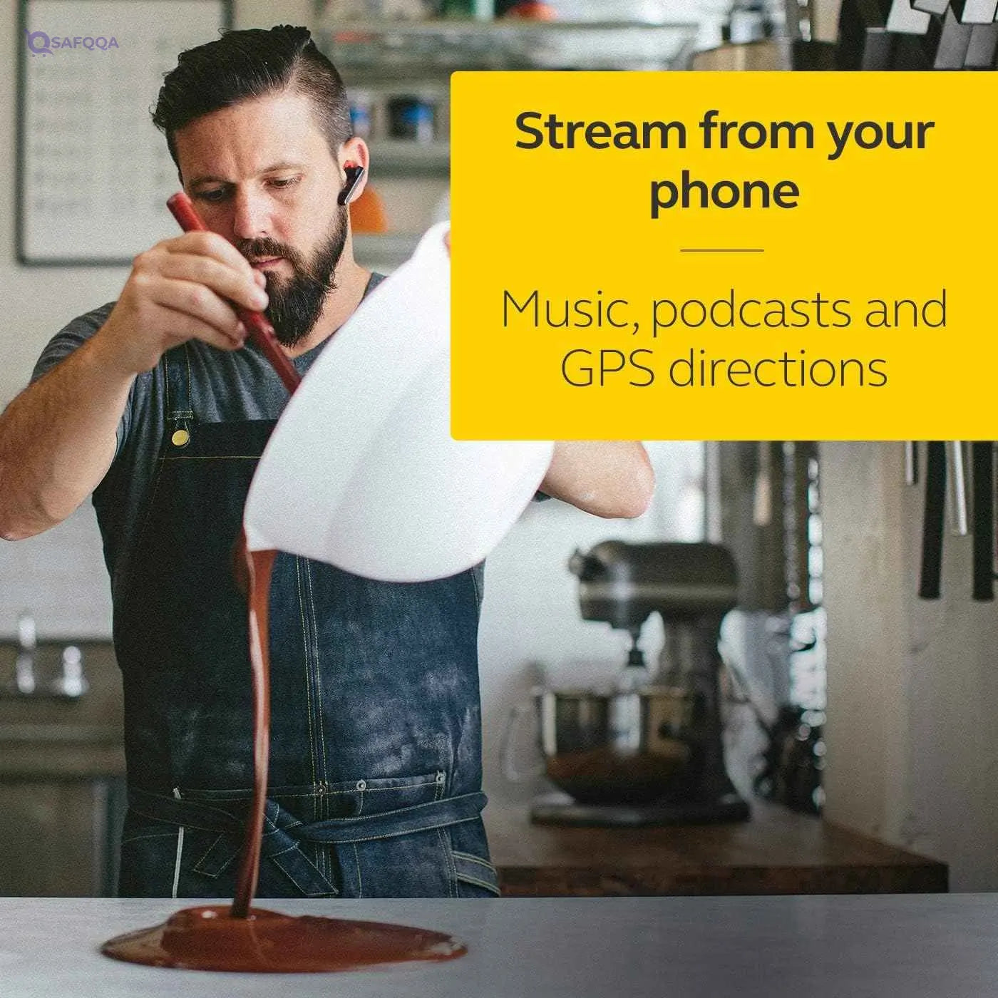 Jabra Talk 45 Mono In-Ear Headset – Wireless Calls And Stream Music, Gps Directions And Podcasts From Mobile Devices – Black - Safqqa