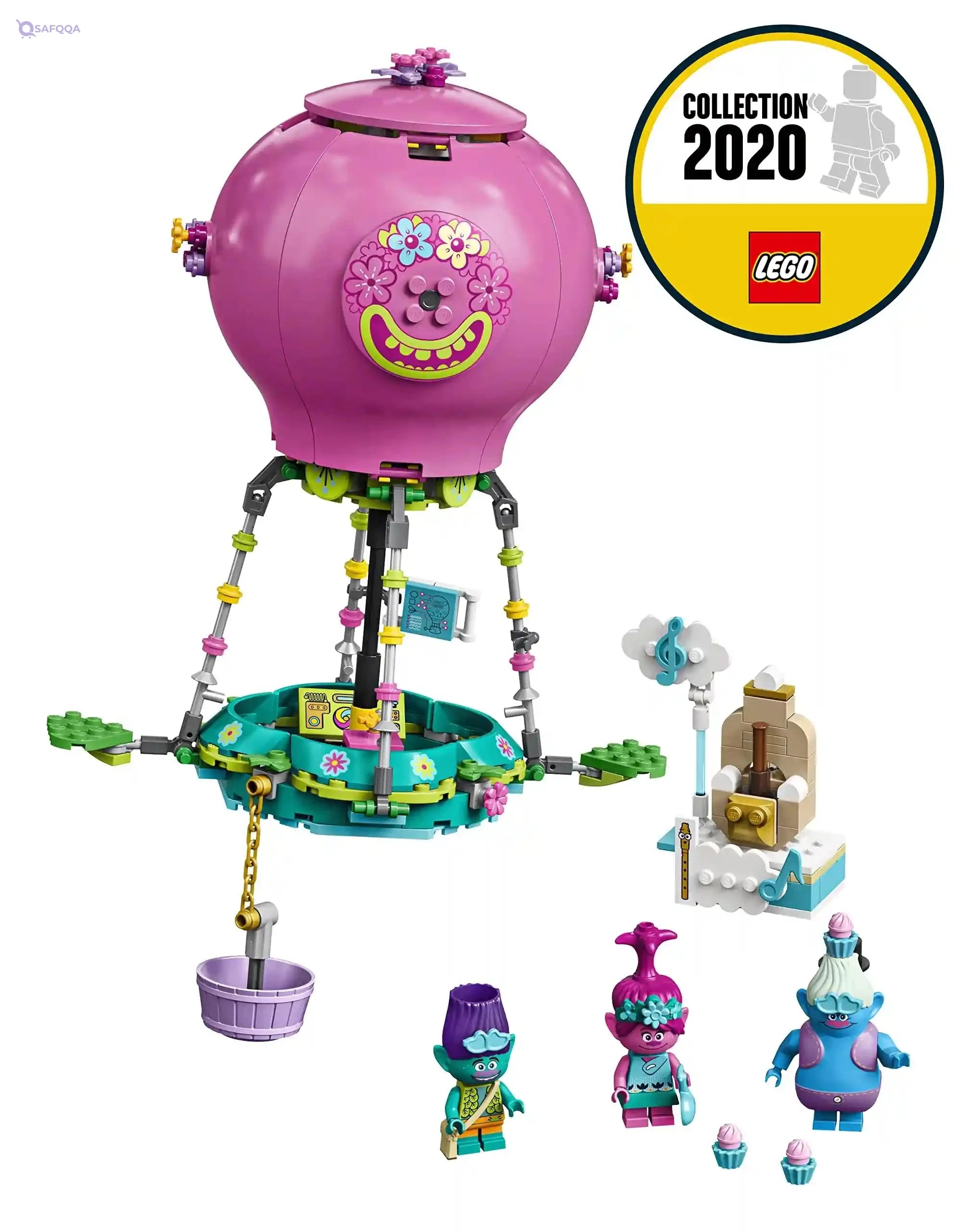 LEGO Trolls World Tour Poppy’s Hot Air Balloon Adventure 41252 Building Kit, an Ideal for Creative Play (250 Pieces) - Safqqa