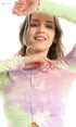 Ravin Tie Dye Long Sleeves Summer Cropped Top For Women,Long sleeves for style and coverage. - Safqqa